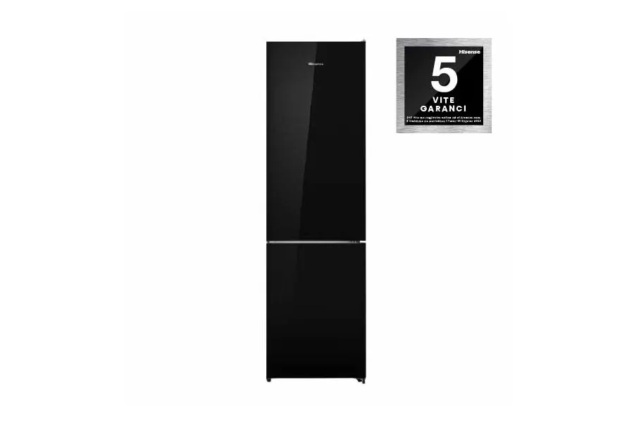 HISENSE REFRIGERATOR RB390N4GBE NO FROST 60X186 CM BLACK GLASS