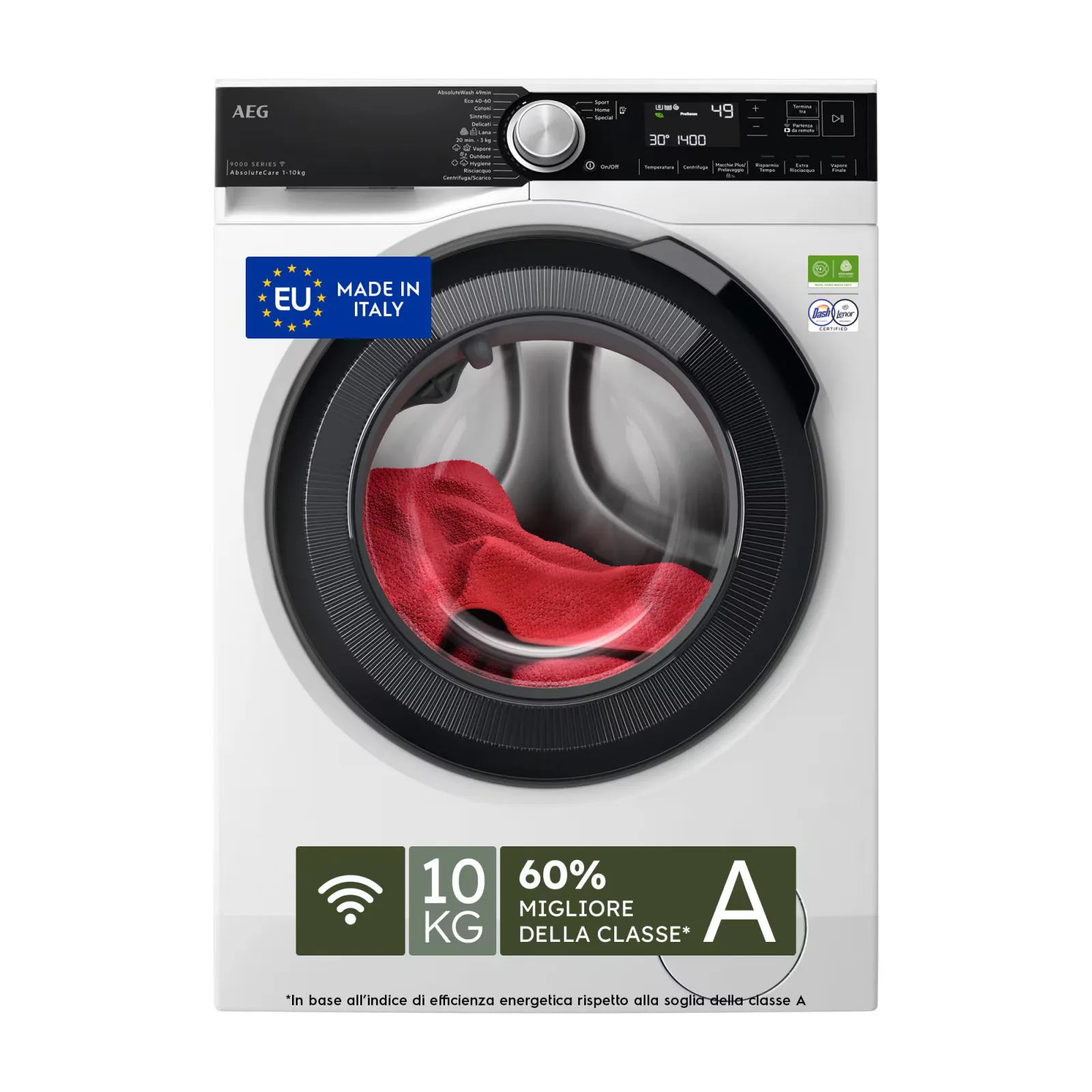 LAVATRICE AEG LR9FA104SY SERIA 9000 10- KG 1600 RPM