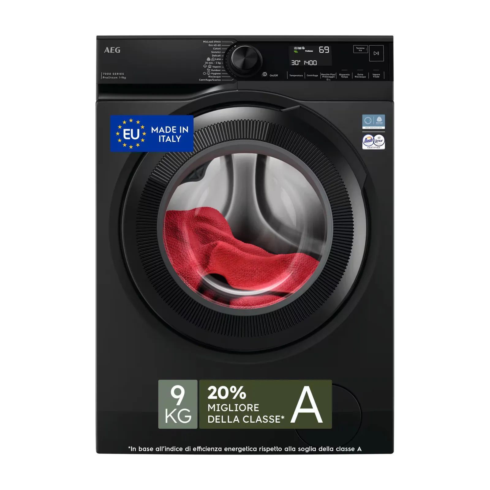 LAVATRICE AEG LR7FH94DG 9 KG A ProSteam SERIA 7000