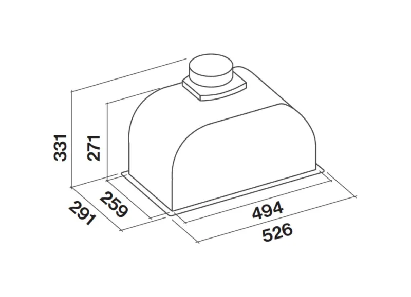 ASPIRATOR FALMEC MURANO CGIW50.E10P6#ZZZN491F INCASO 52 CM 800 M2 NERO - 6