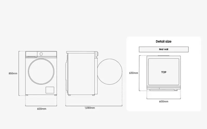 WASHING MACHINE SAMSUNG WW11DB7B94GBU3 11-KG AI - 10