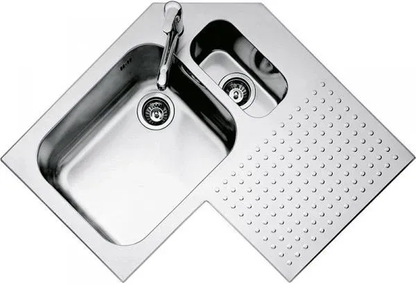 LAVAPJATE BARAZZA PUNTO 2+1 83X83 KENDORE 2 VD INOX