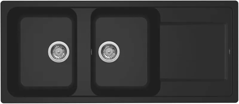 KITCHEN SINK ELLECI LIFE 500 NERO G40 2+1 116 CM LG250040 - 2