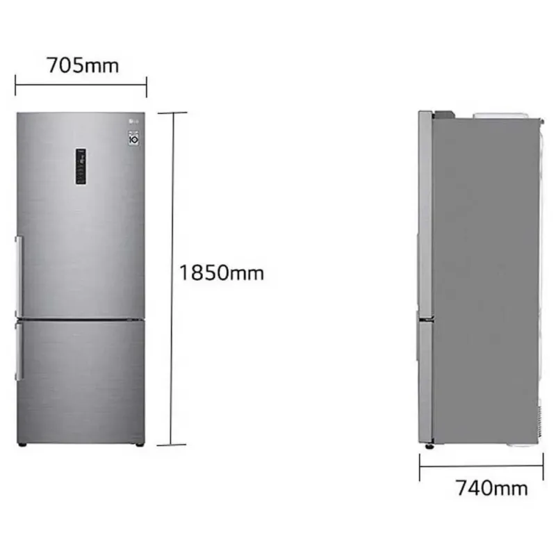 FRIGORIFER LG GBB567PZCMB NO FROST 185 x 70 CM INOX - 2