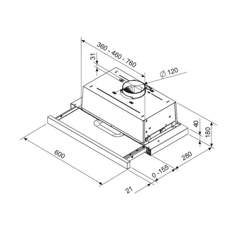 ASPIRATOR SAMSUNG NK24M1030IS/UR 60 CM INCASO-SHINE - 5