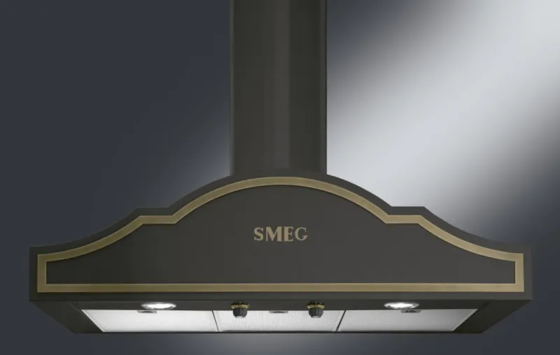 COOKER HOOD SMEG CORTINA KC90AO 90 CM CLASSIC BLACK BRONX 730M2
