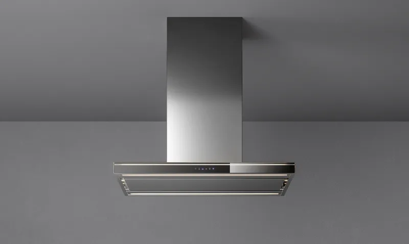 COOKER HOOD FALMEC LUMINA CLMI90.00P2#NROI490F ISLAND T NRS 800M2 BLACK/STAINLESS STEEL