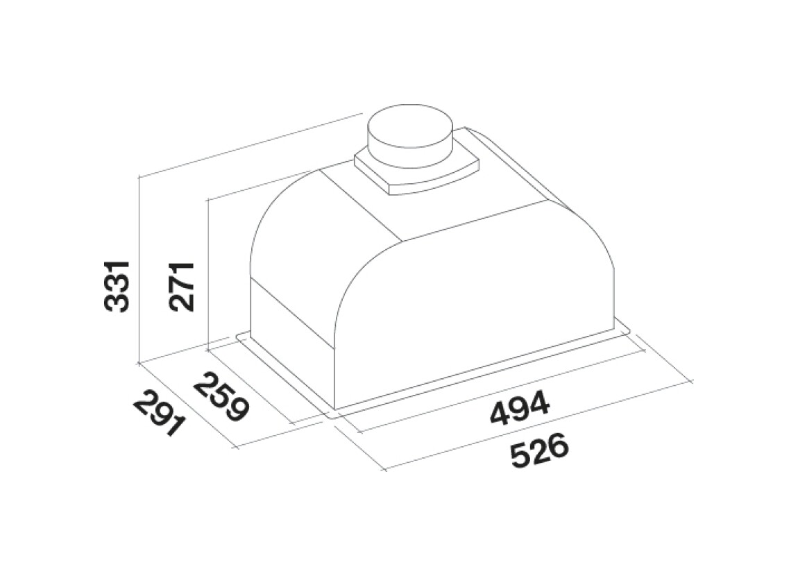 ASPIRATOR FALMEC DESIGN CGIW50.E26P2#EUN490F INCASO 52 CM 800 M2 NERO - Image 7