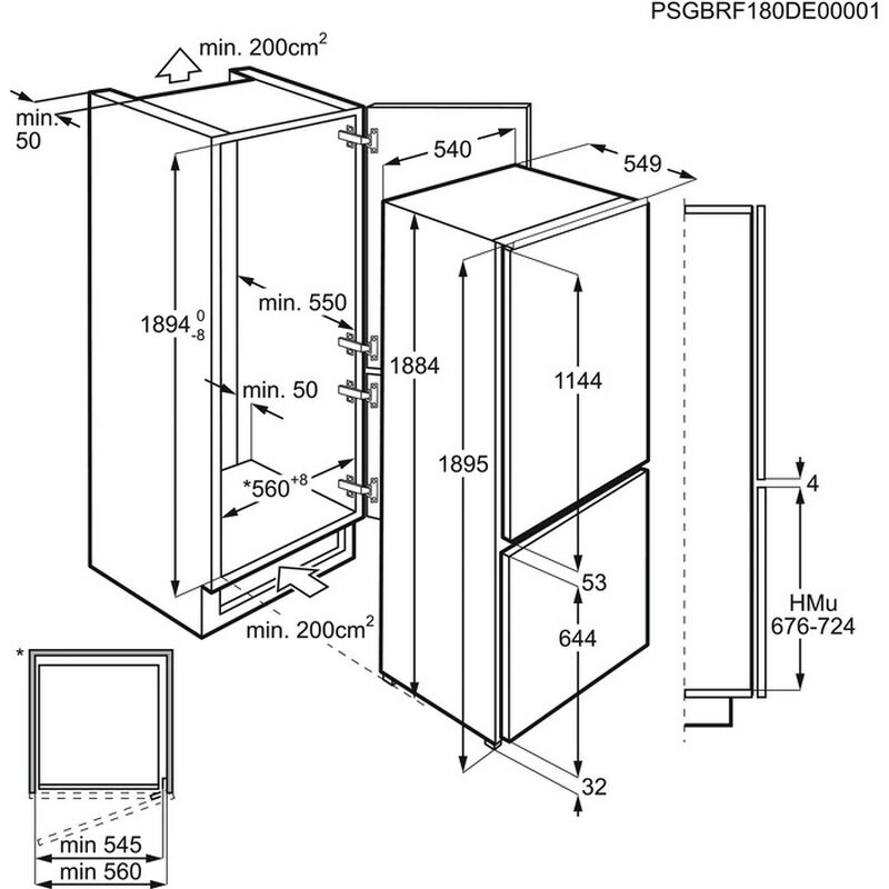 FRIGORIFER AEG SCB819E8TS NO FROST TwinTech 189 CM INCASO - Image 7