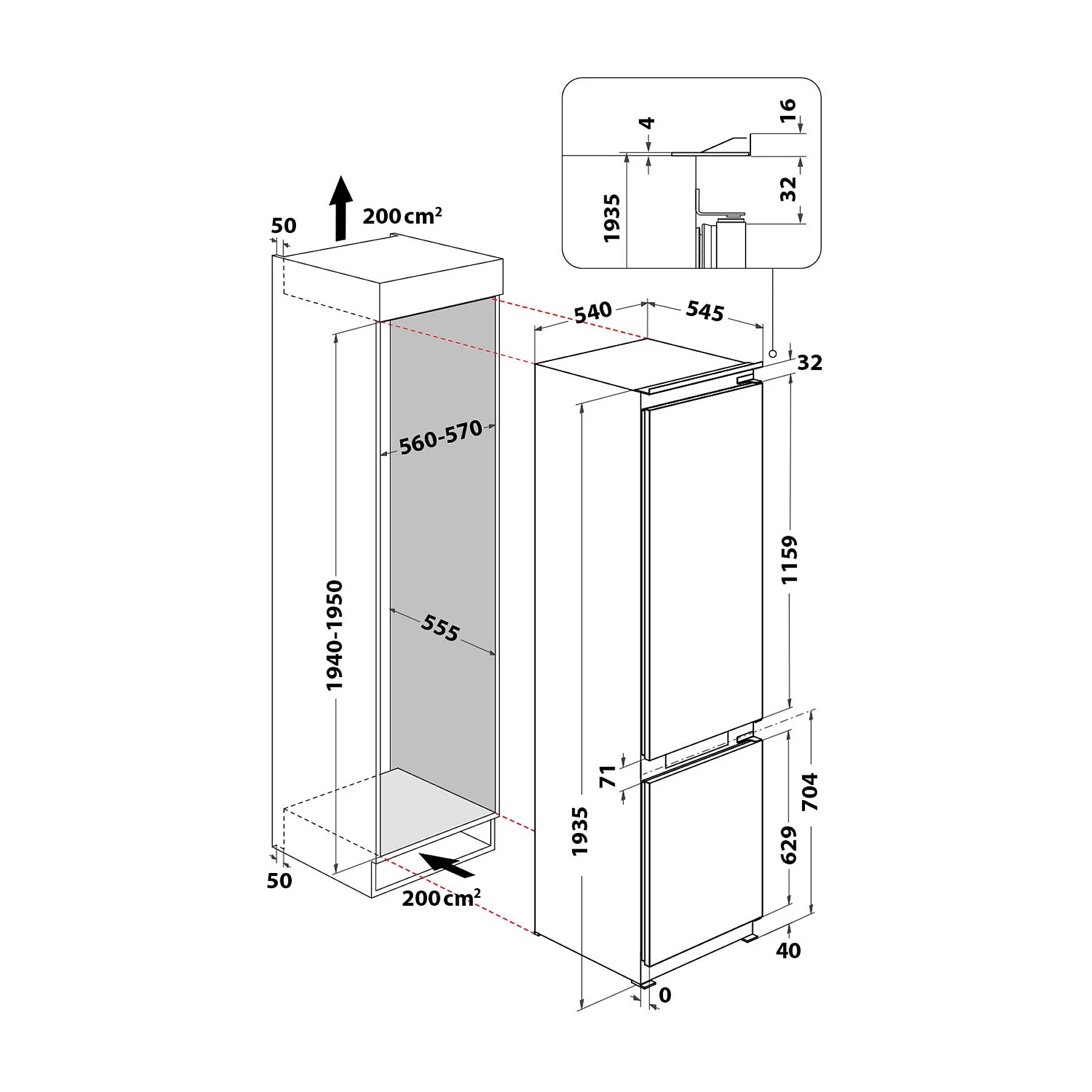 FRIGORIFER WHIRLPOOL WHKN 3283 B4E NO FROST 194 CM INCASO - Image 10