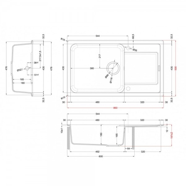 LAVAPJATE ELLECI LIFE 410 SOFT WHITE G39 1+1 86CM LG241039 - Image 4